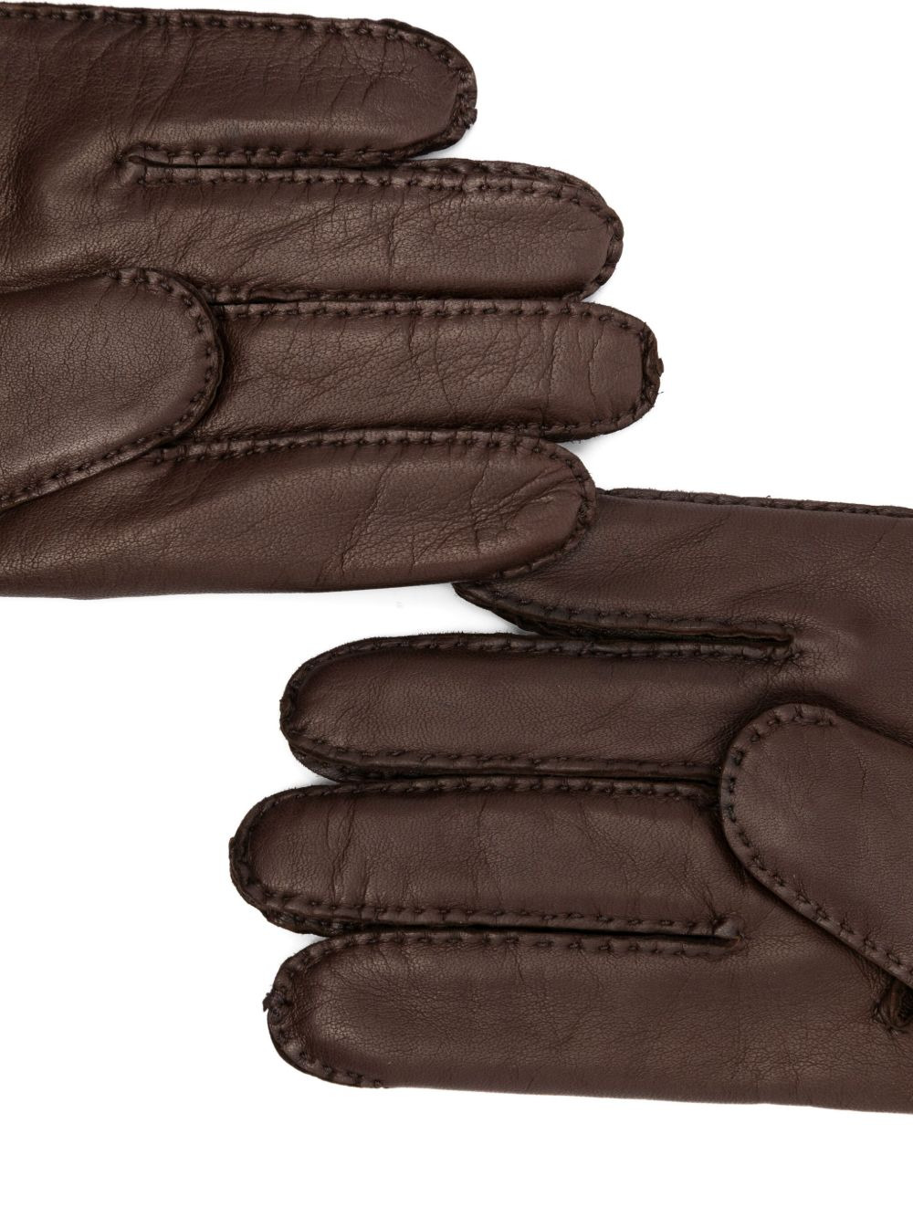 leather stitched gloves - 3