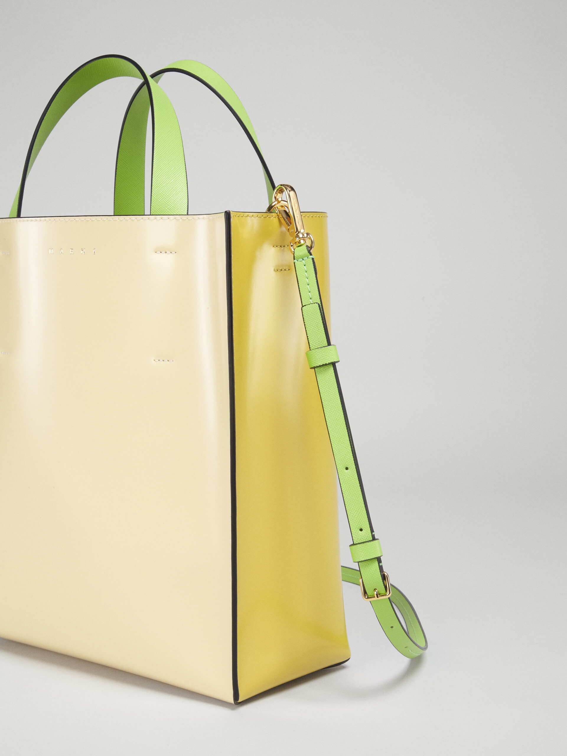 MUSEO SMALL BAG IN YELLOW SAFFIANO LEATHER - 3