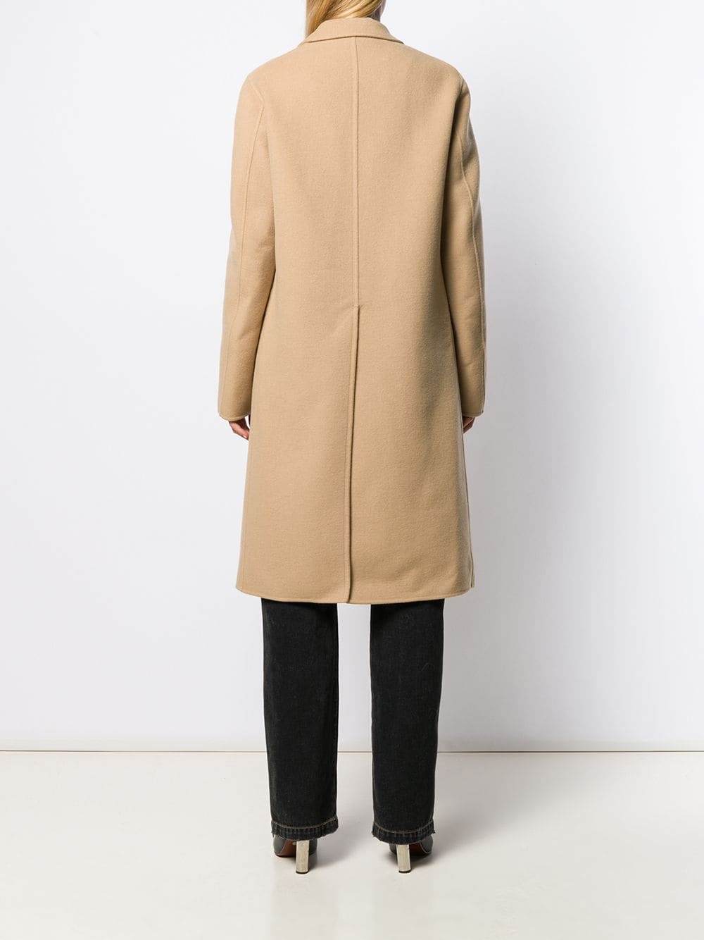 cashmere single-breasted coat - 4