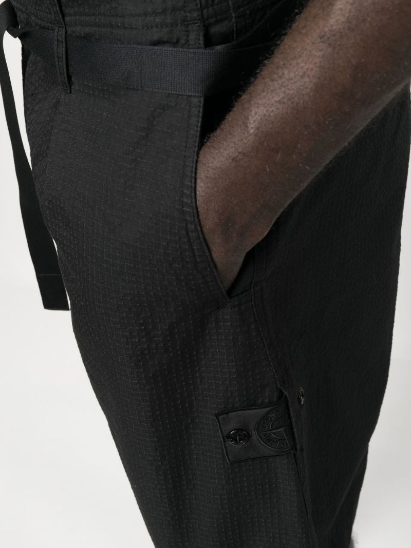Compass-patch chino shorts - 6