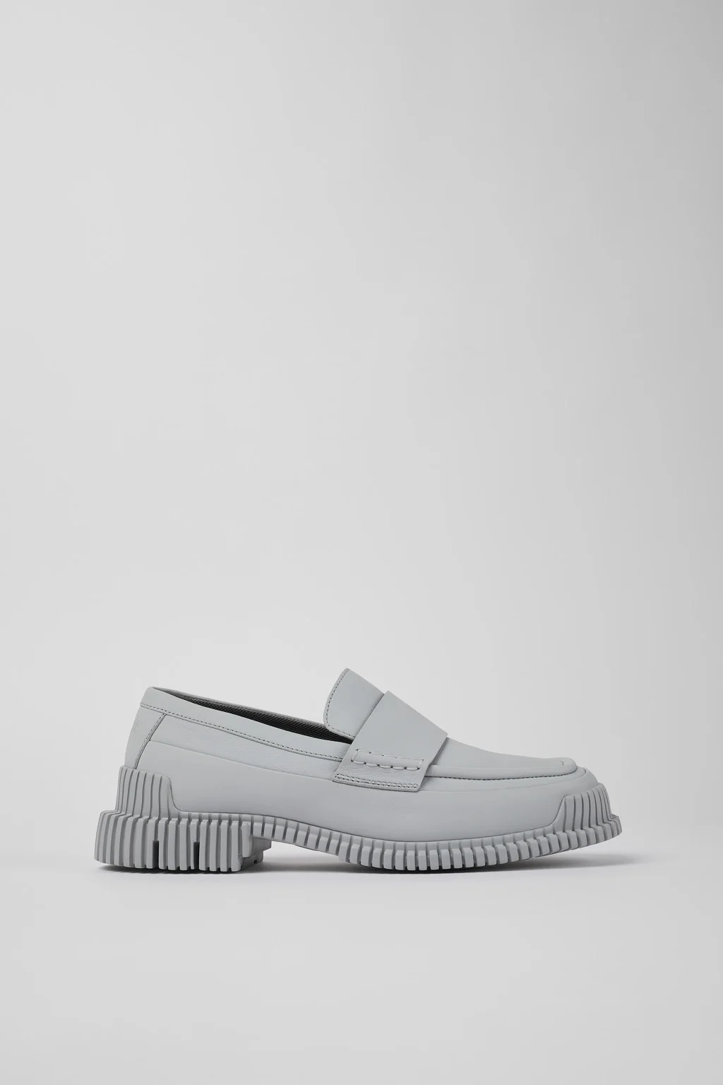 Pix Gray Leather Loafer for Women - 1