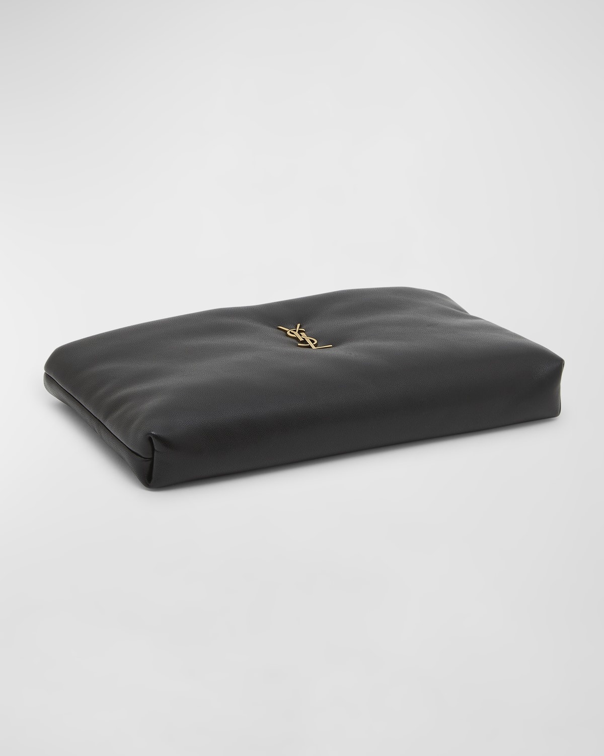 Calypso Ziptop YSL Clutch Bag in Smooth Padded Leather - 2