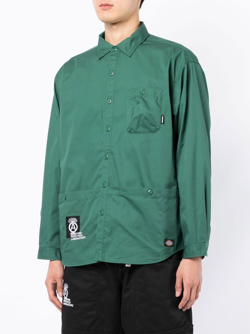 logo-patch detail shirt - 3