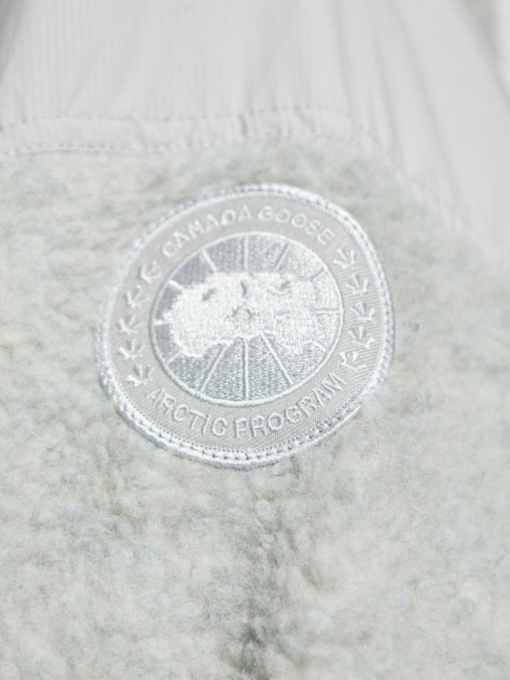 logo-patch fleece hooded jacket - 5