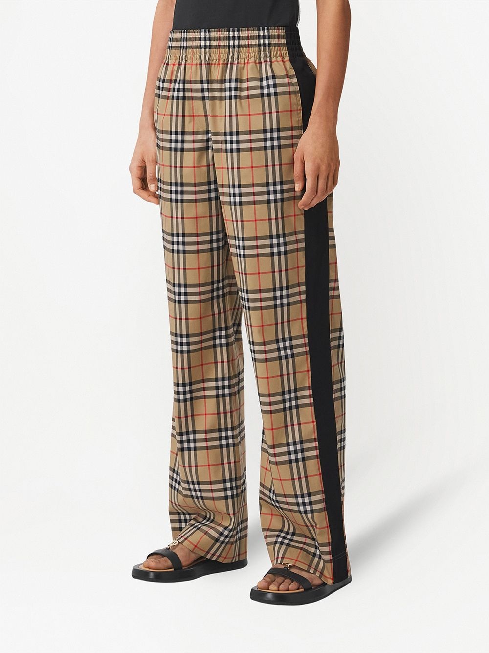 Vintage check high-waisted trousers - 3
