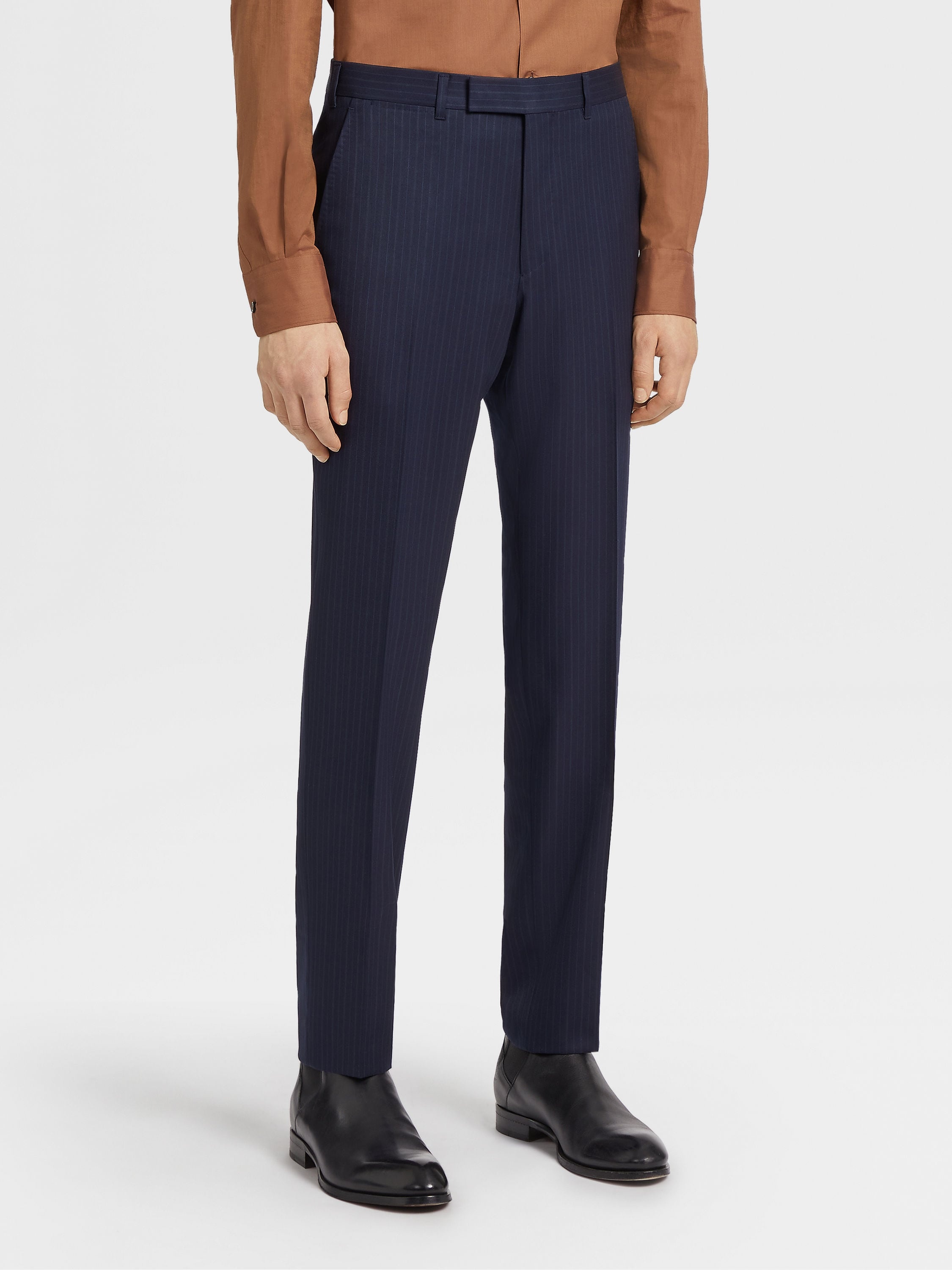 NAVY BLUE CENTOQUARANTAMILA WOOL SUIT - 5