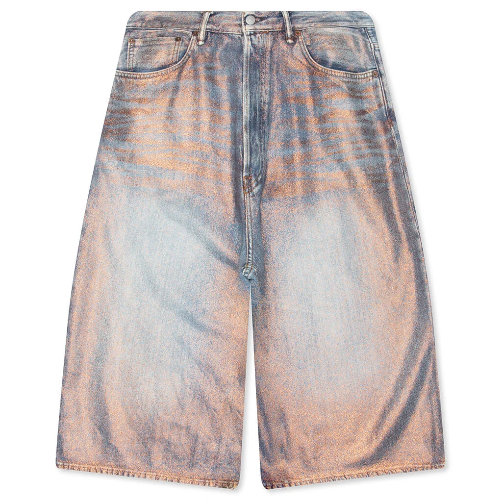 DENIM SHORTS - ROSE COPPER/LIGHT BLUE - 1
