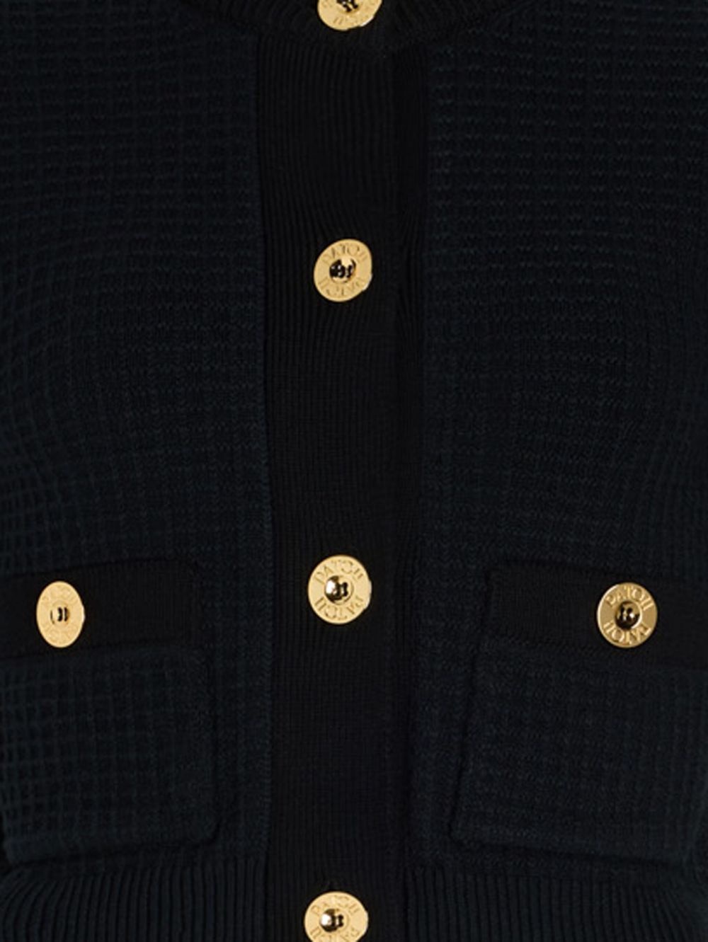 cropped waffle-knit cardigan - 2
