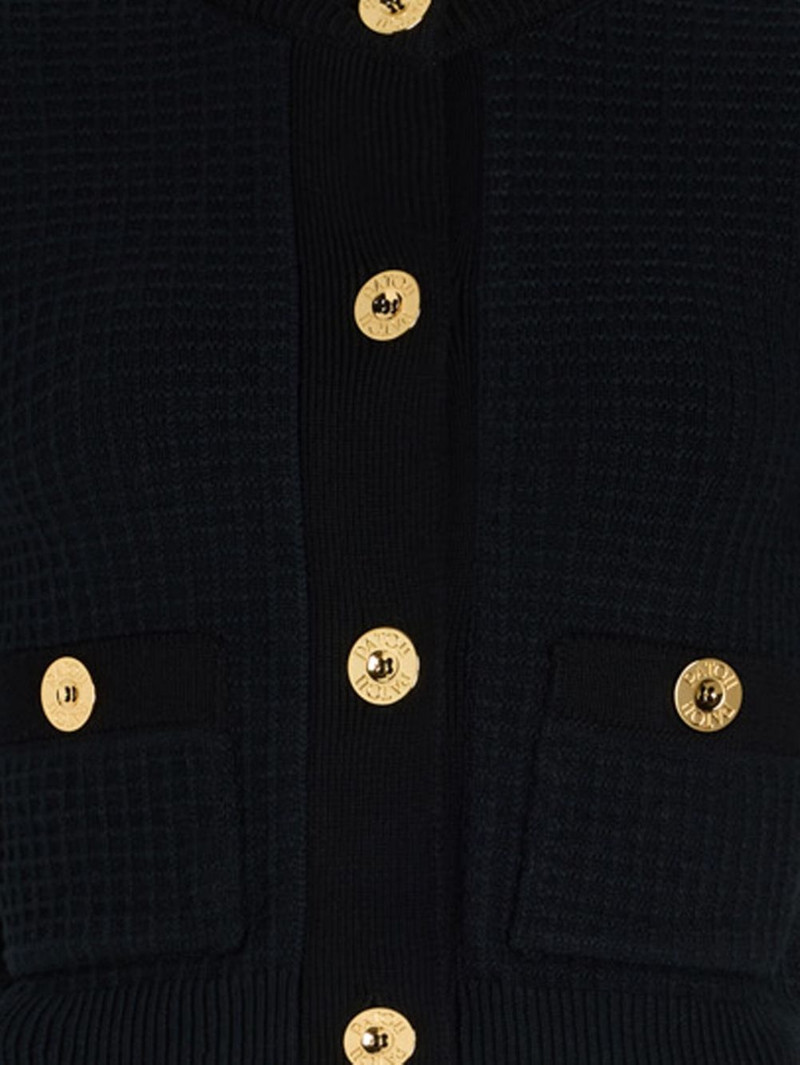 PATOU cropped waffle-knit cardigan outlook