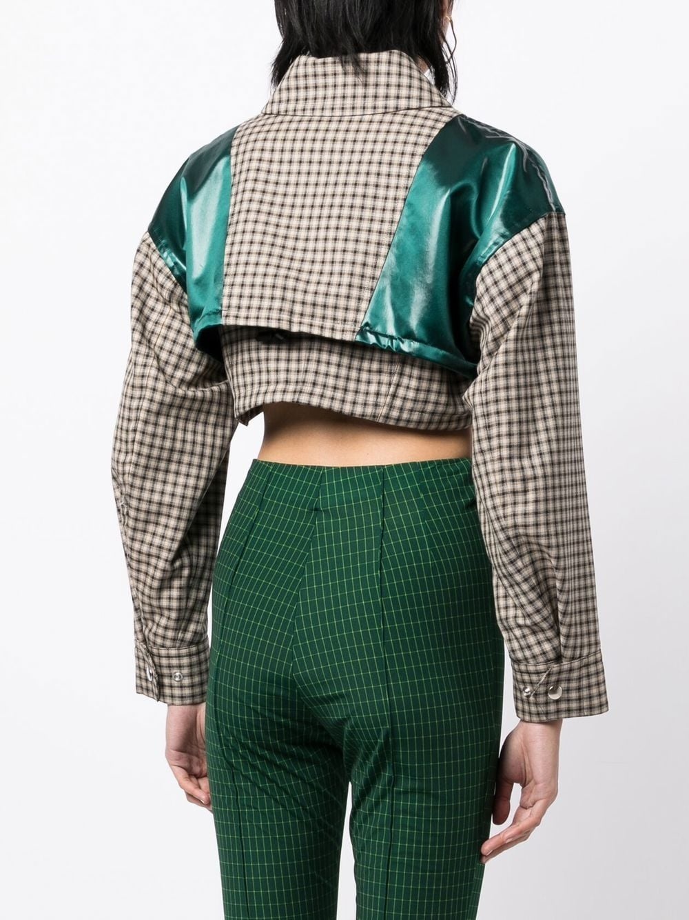 panelled cropped jacket - 4