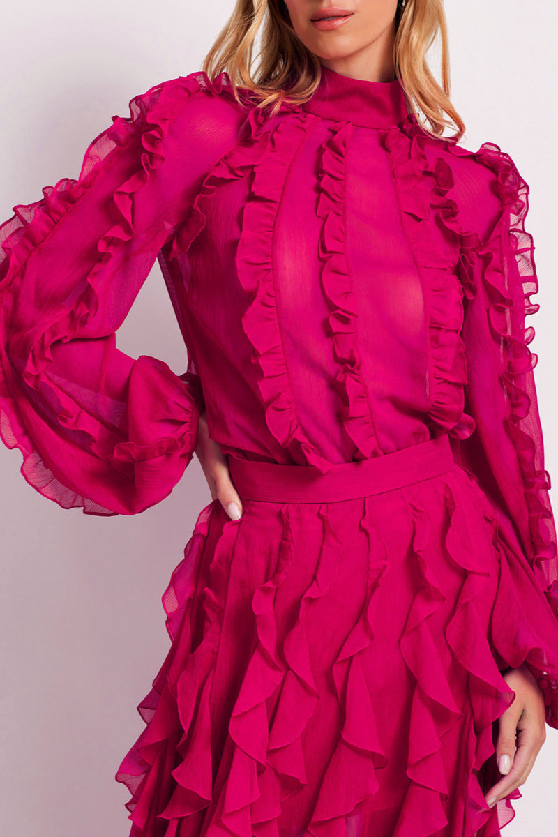 PatBO Ruffle High Neck Blouse outlook