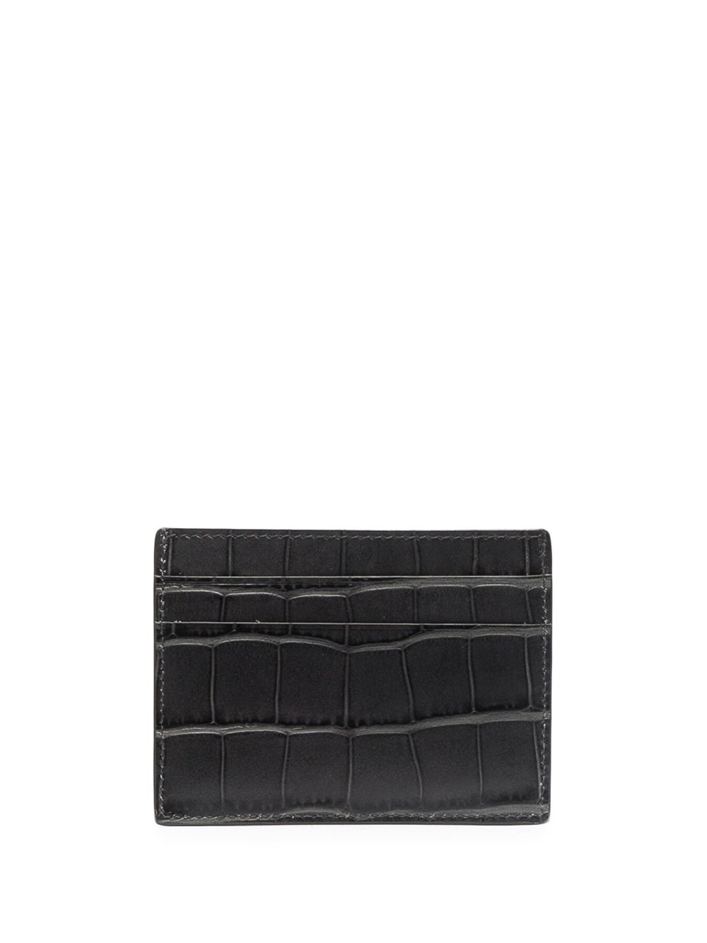 croc-effect leather cardholder - 2