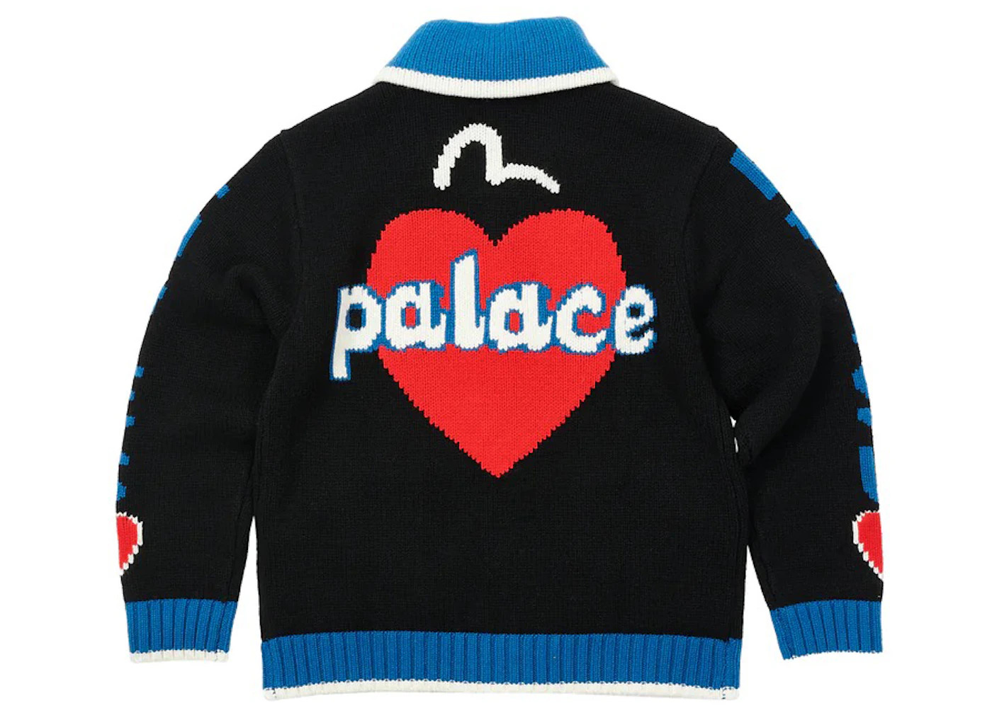 Palace x Evisu Cowichan Knit Black - 2