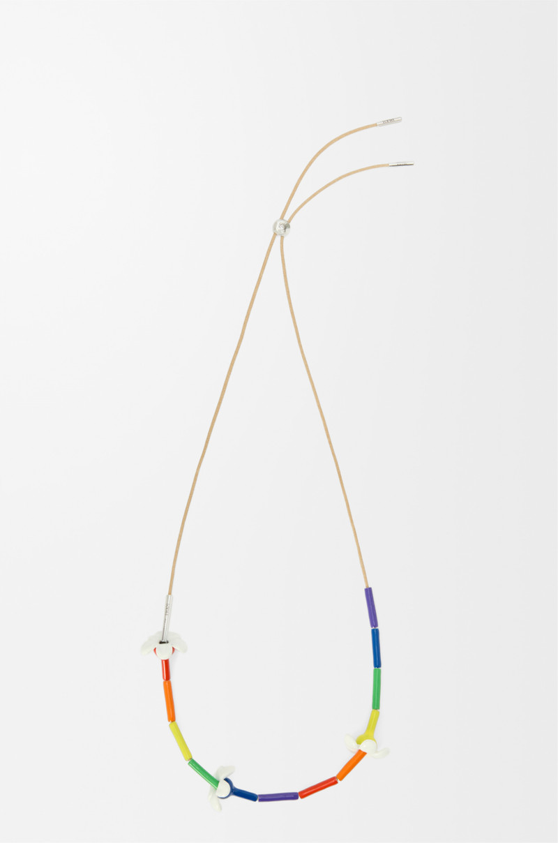 Flor necklace in sterling silver and enamel 1