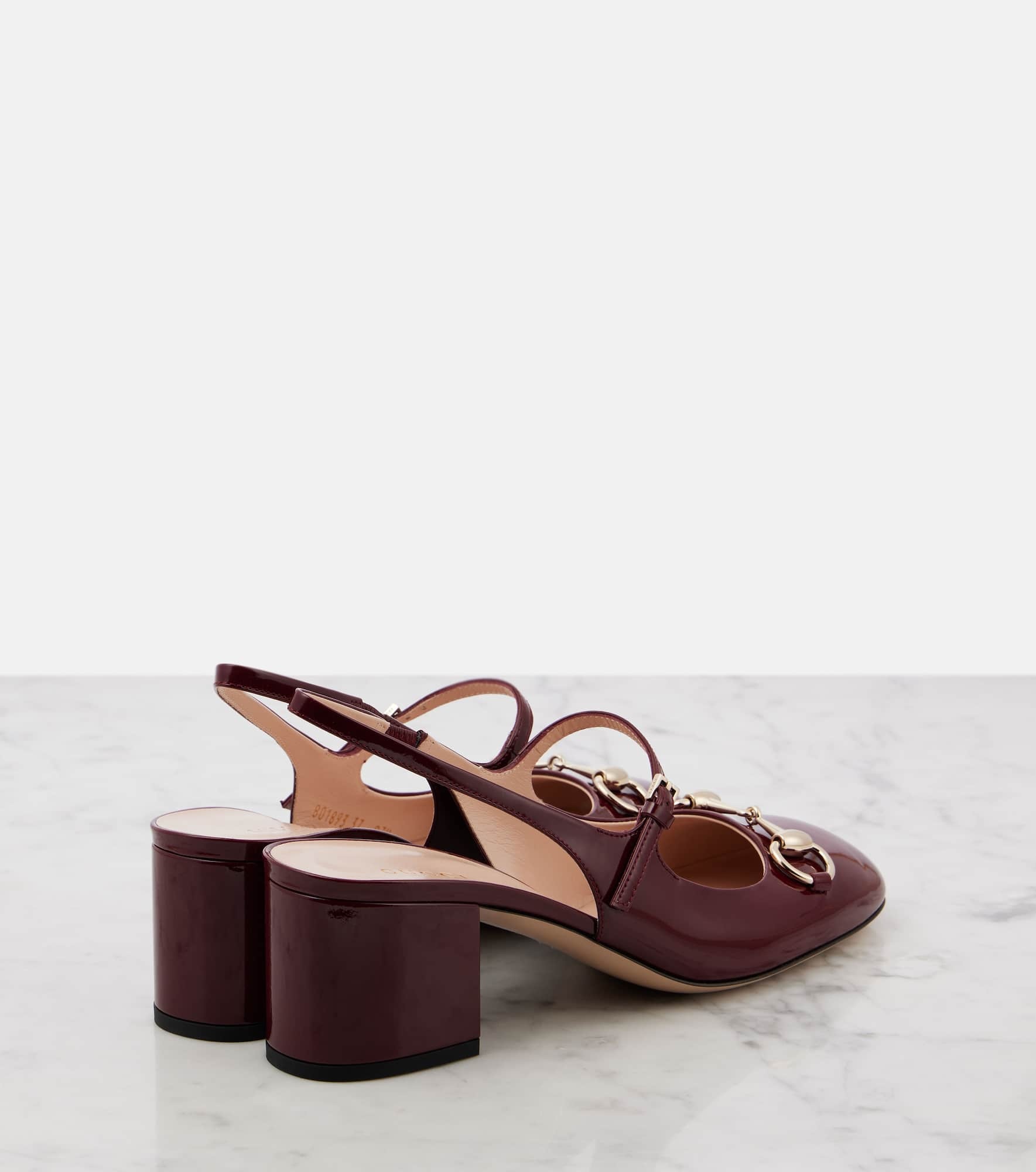 Horsebit patent leather slingback Mary Jane pumps - 2