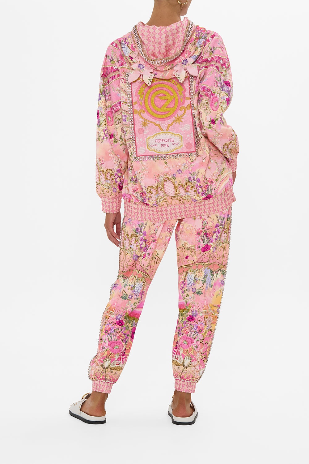 SILK BAND OVERSIZED HOODIE WITH BUTTERFLIES - 3