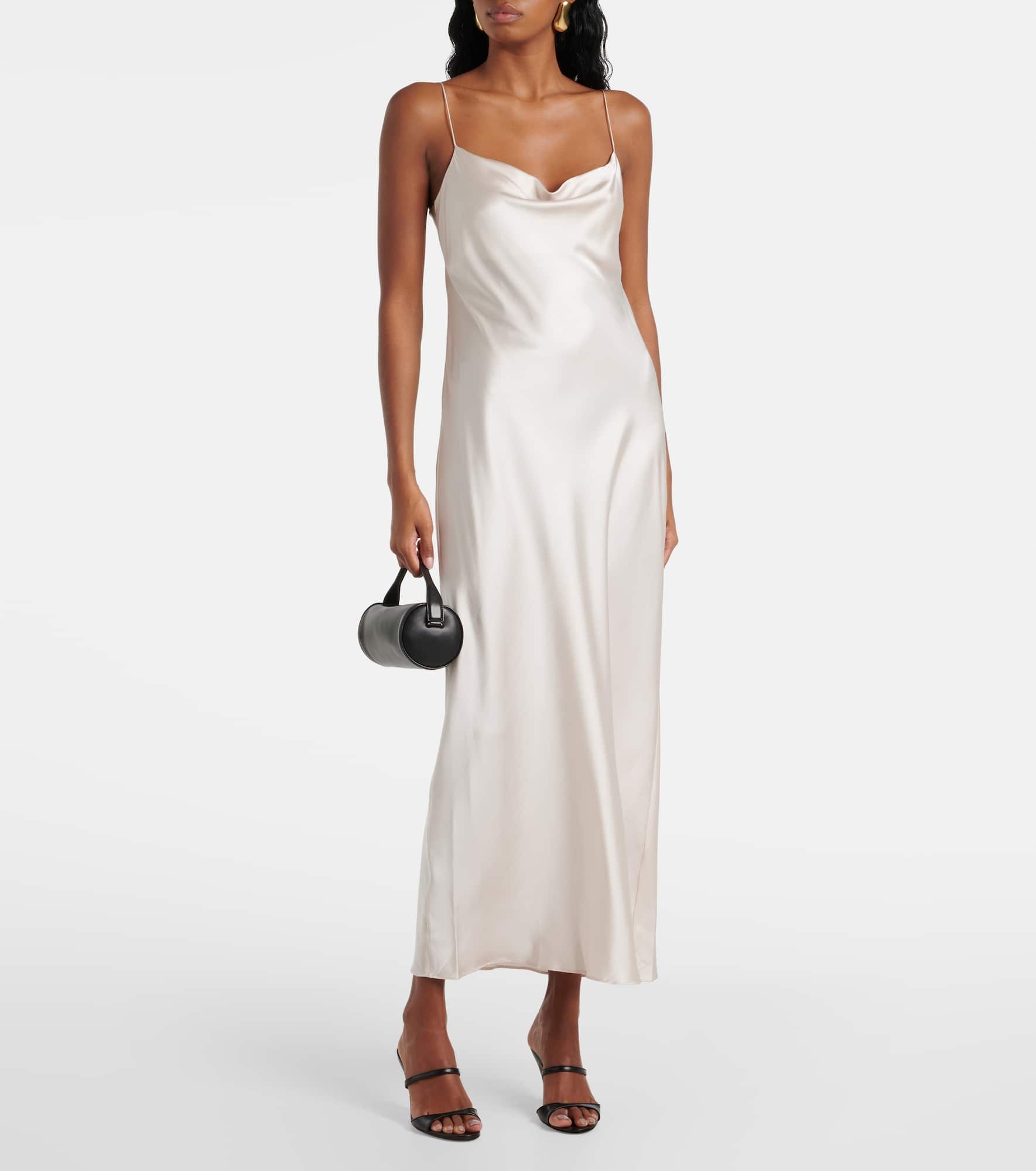 Sense Of Shine draped silk-blend slip dress - 2
