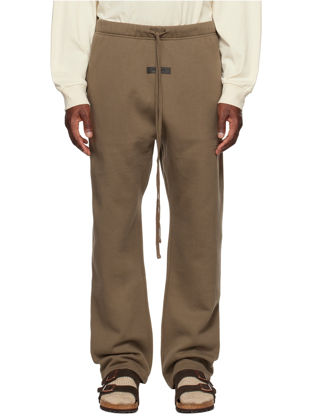ESSENTIALS Brown Relaxed Lounge Pants | REVERSIBLE