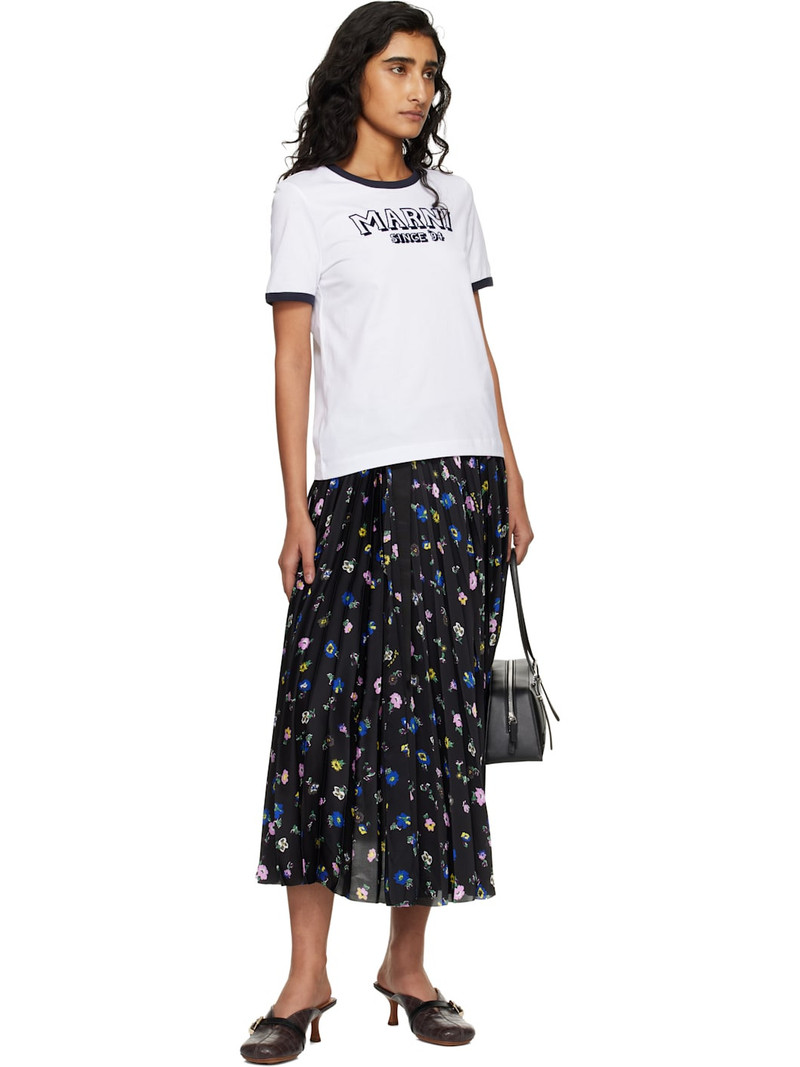 Marni White Flock Print Jersey T-shirt outlook