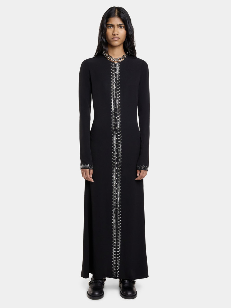 EMBELLISHED LONG DRESS IN SATIN CREPE 3