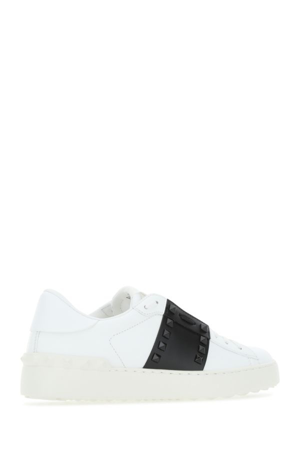 White leather Rockstud Untitled sneakers with black band - 3