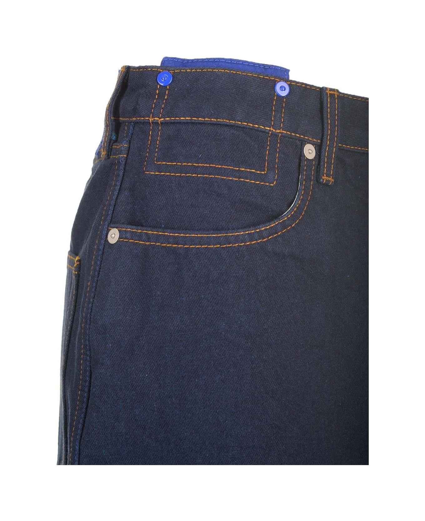 Burberry Japanese Front-slit Denim Midi Skirt | italist