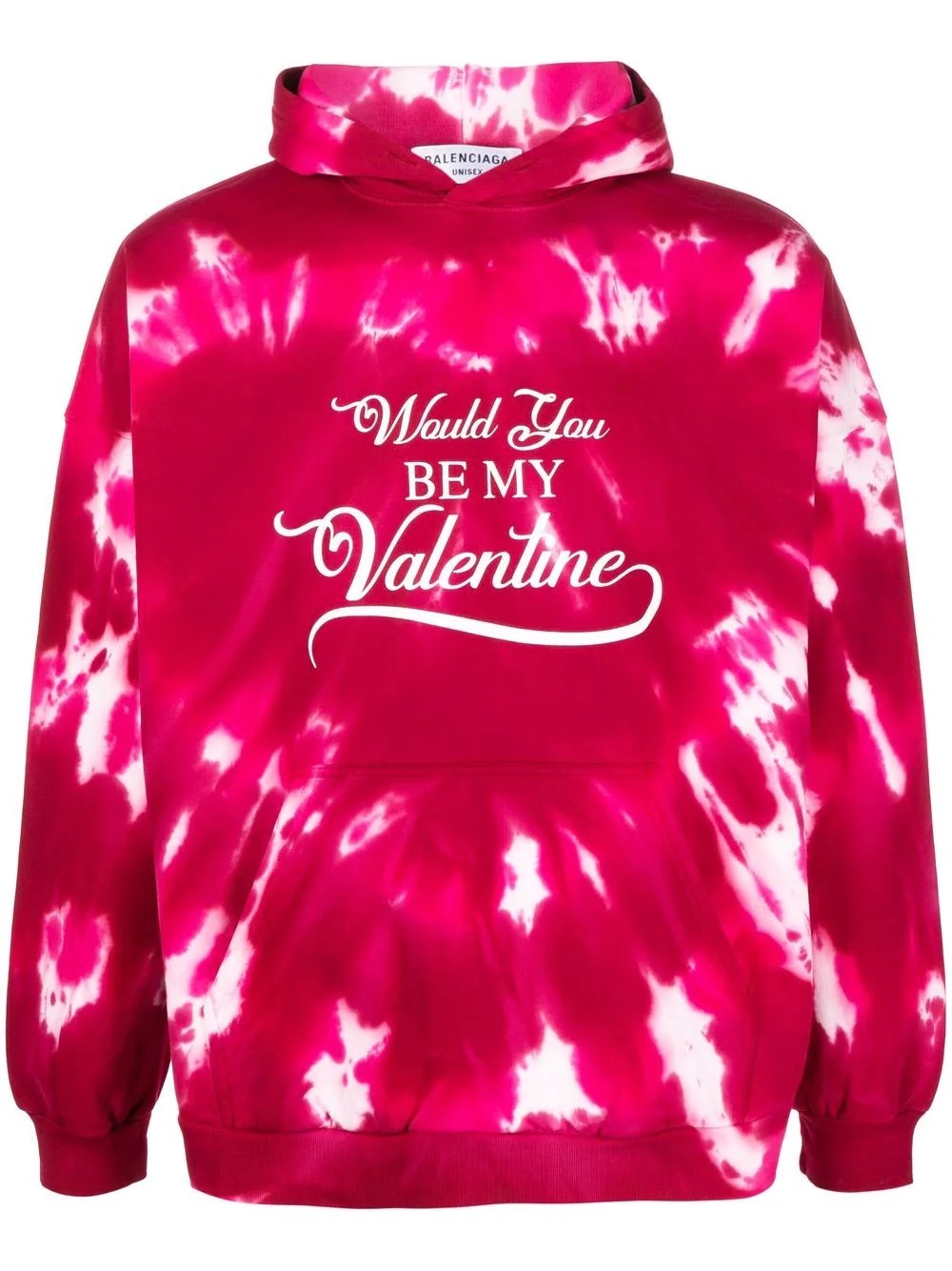 Valentine tie-dye pullover hoodie - 1