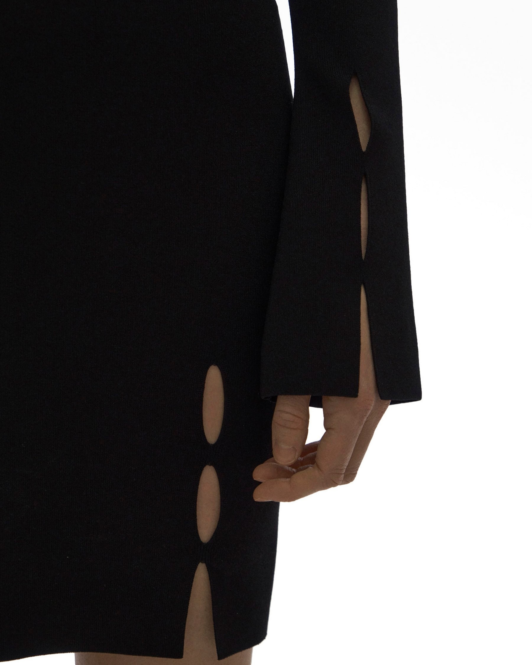 SLIT KNIT MINI DRESS - 6