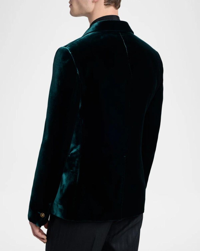 Men's Peak Lapel Velvet Evening Jacket 3