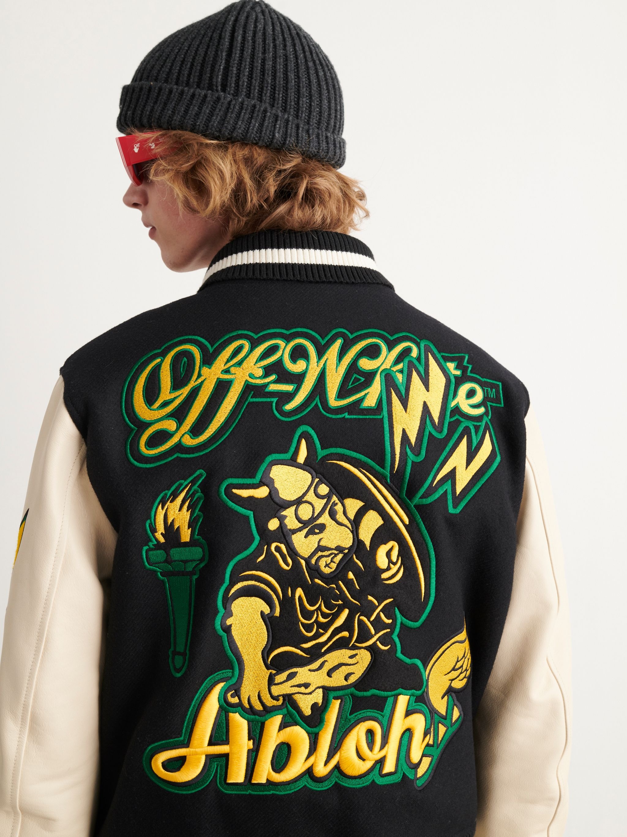 Graphics Leather Varsity - 4