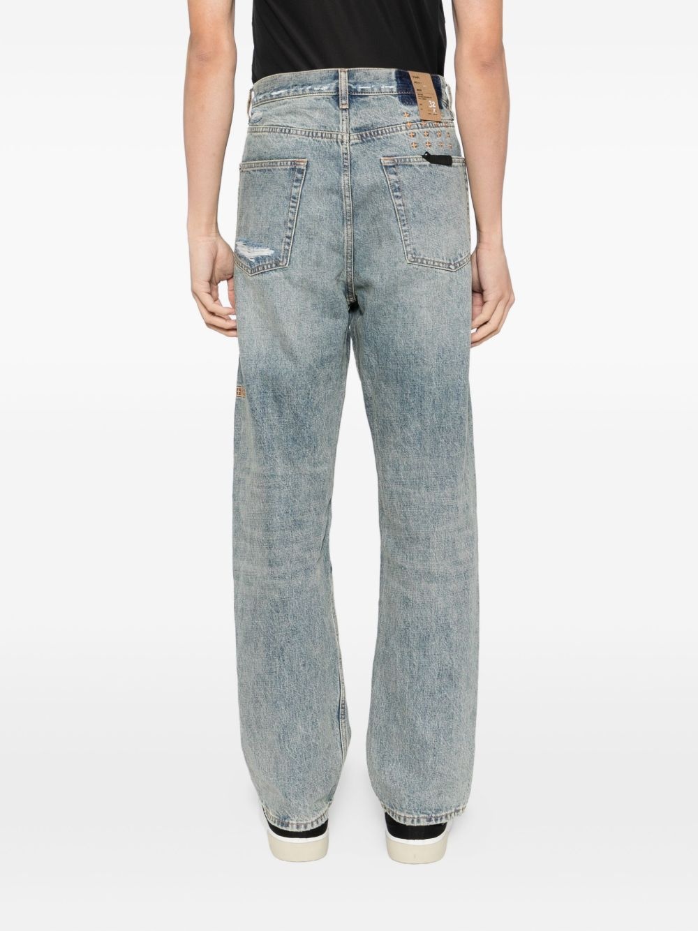 distressed-detail jeans - 4