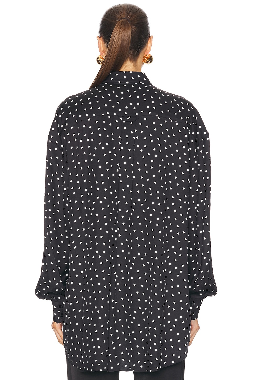 Polka Dot Button Down Top - 3