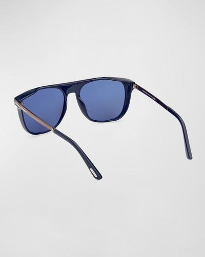 TOM FORD Men's Lionel-02 Acetate Square Sunglasses outlook