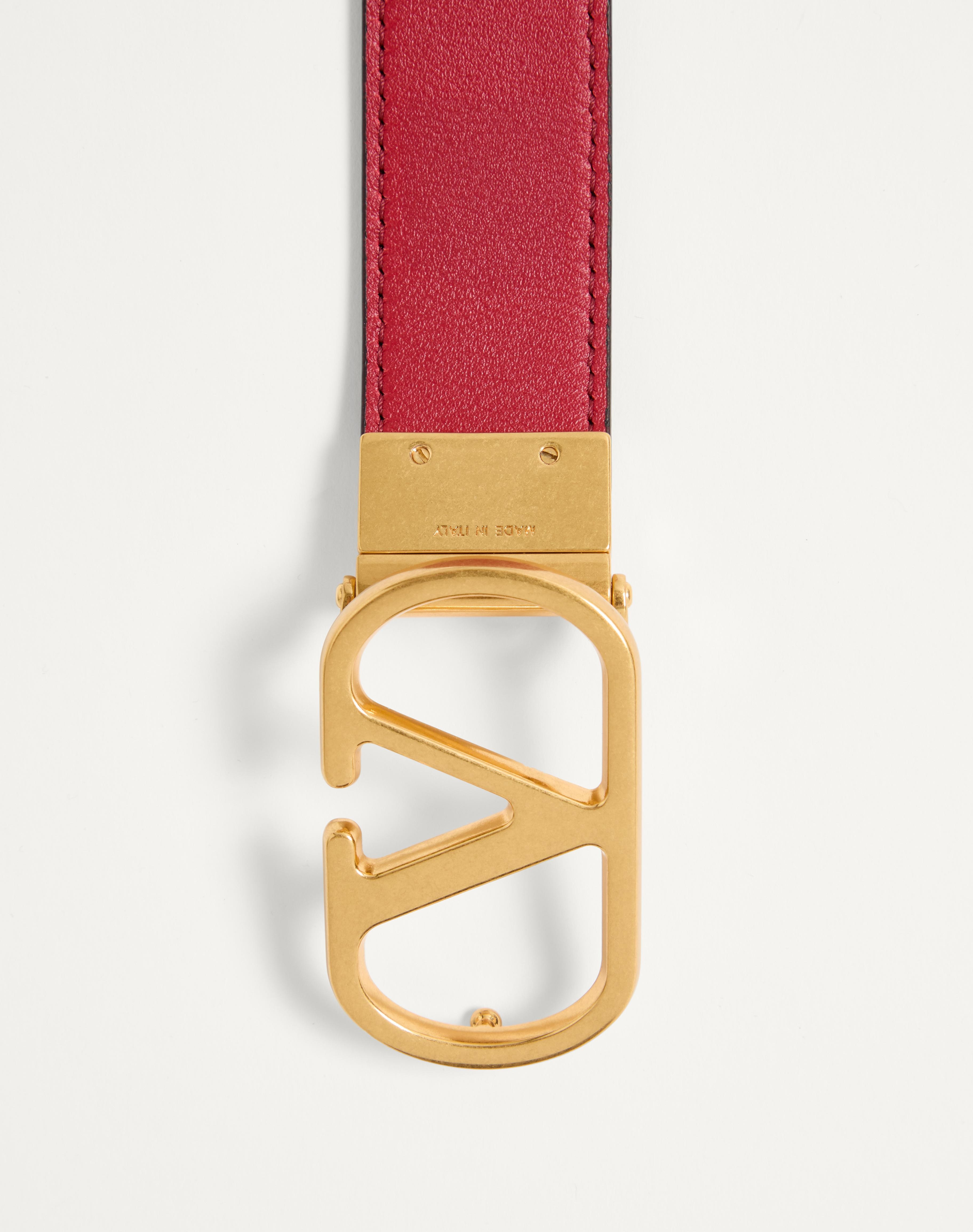 VLOGO SIGNATURE REVERSIBLE SHINY CALFSKIN BELT 30 MM - 5