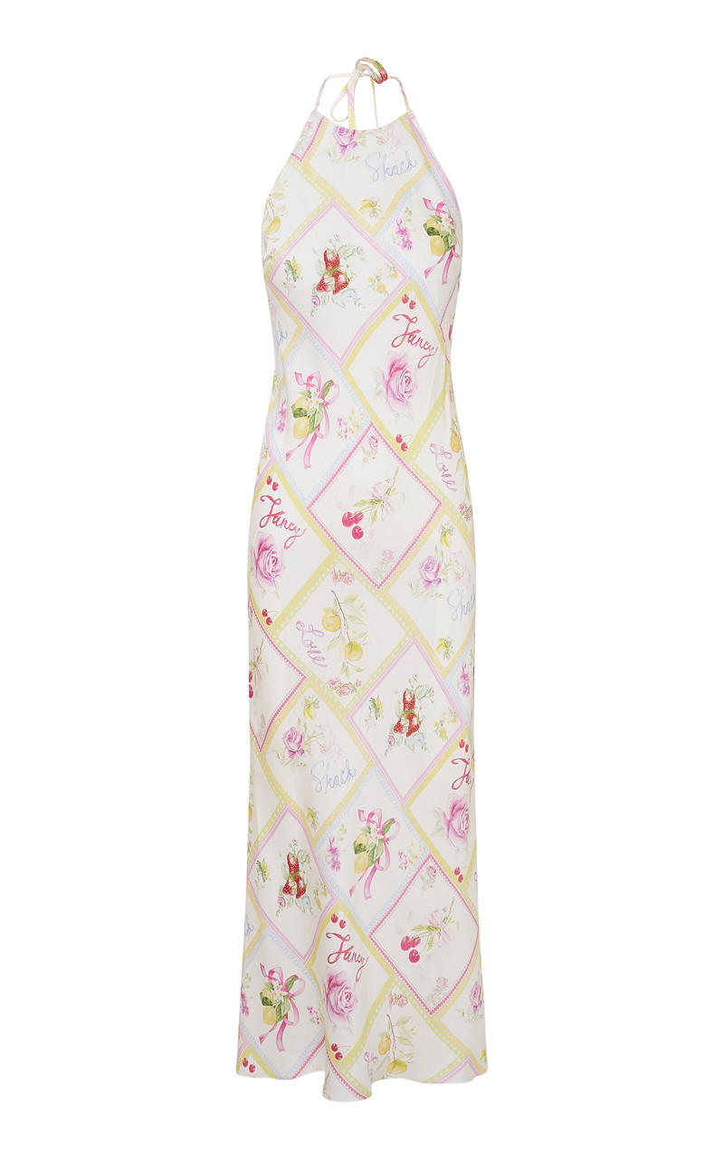 Brynthe Silk-Blend Backless Dress multi 1