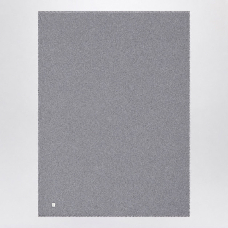 TEKLA Grey lambswool blanket outlook