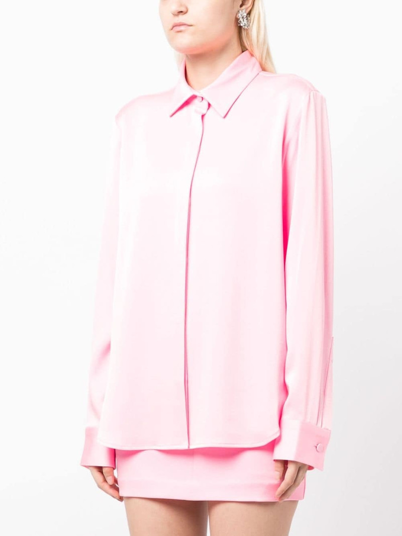 satin-finish button-down shirt 3