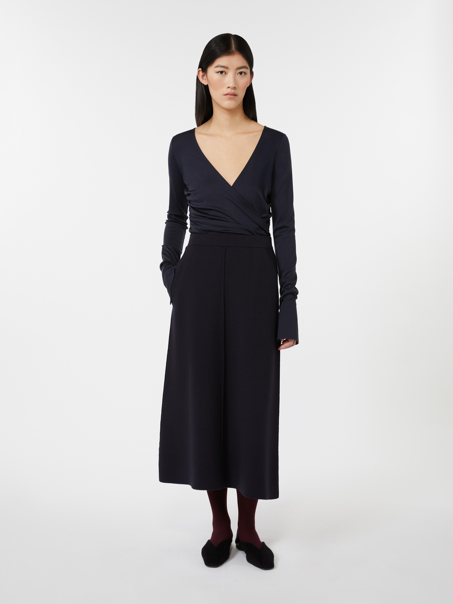 VORTICE Viscose and wool yarn skirt - 2