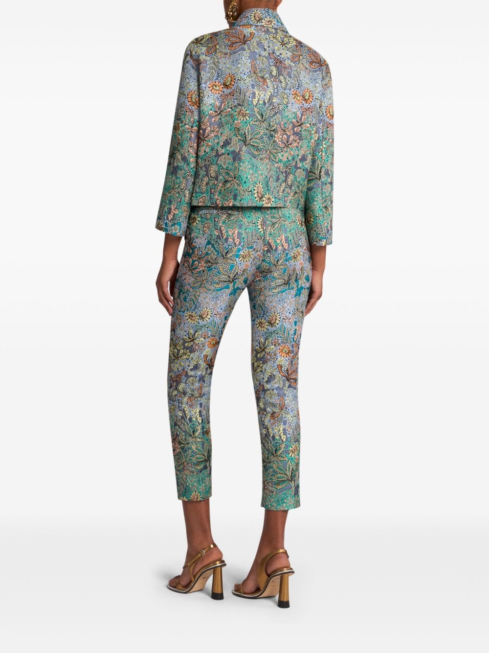 floral-jacquard jacket - 3