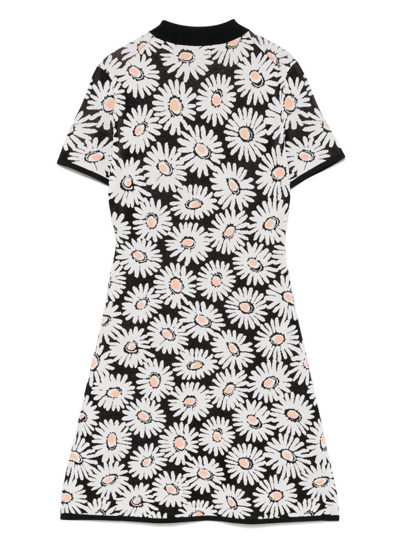 HUGO floral-jacquard mini dress outlook
