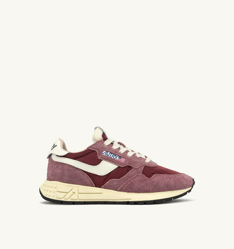 REELWIND LOW SNEAKERS IN TAUPE ROSE AND MARSHMALLOW NYLON AND SUEDE - 1