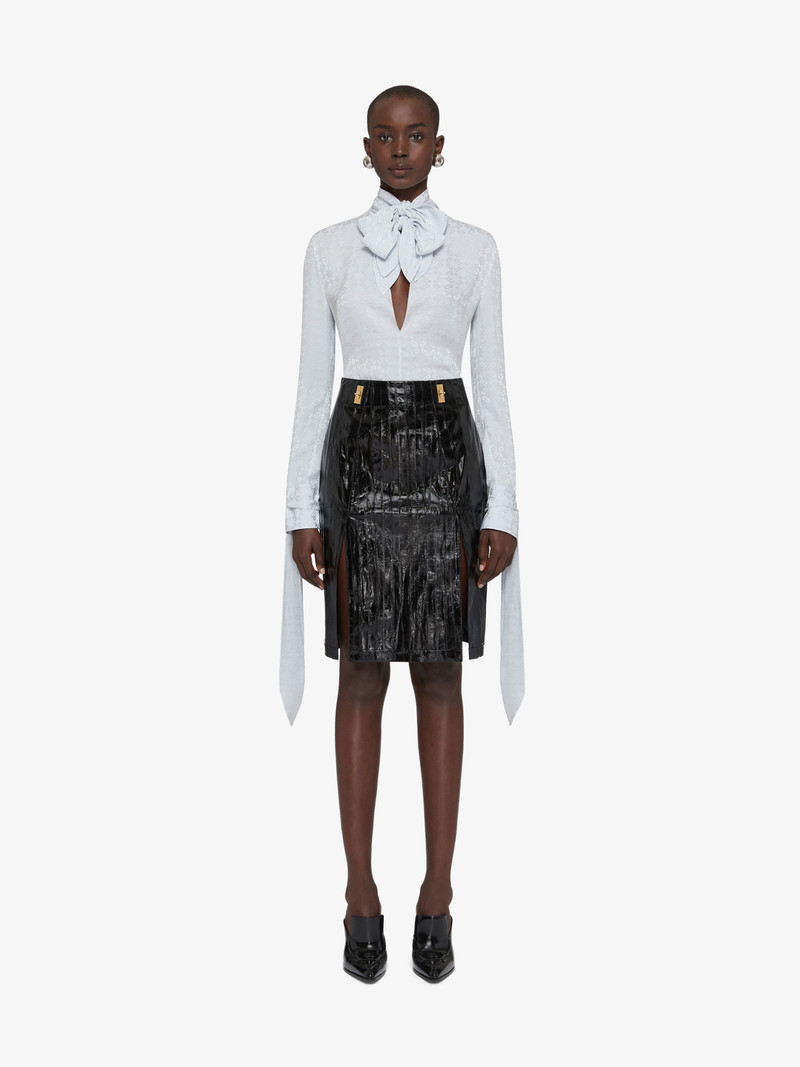 Givenchy BLOUSE WITH BOWS IN MONOGRAM 72 JACQUARD outlook