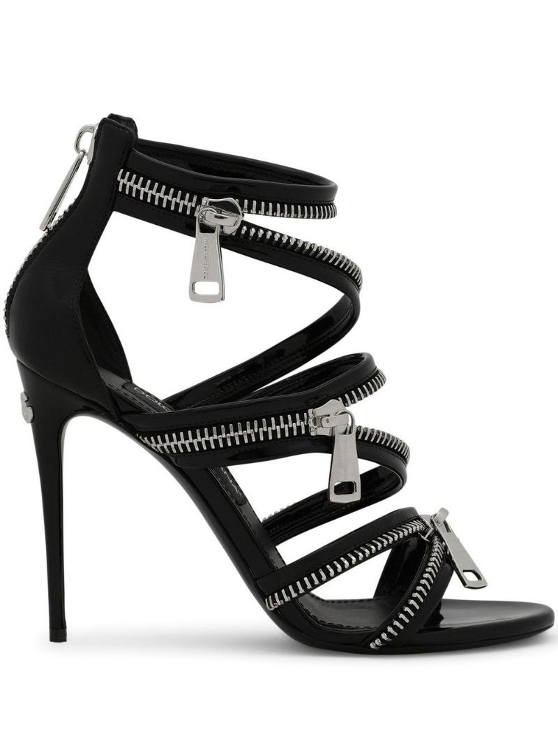 zip-detail 105mm sandals - 1