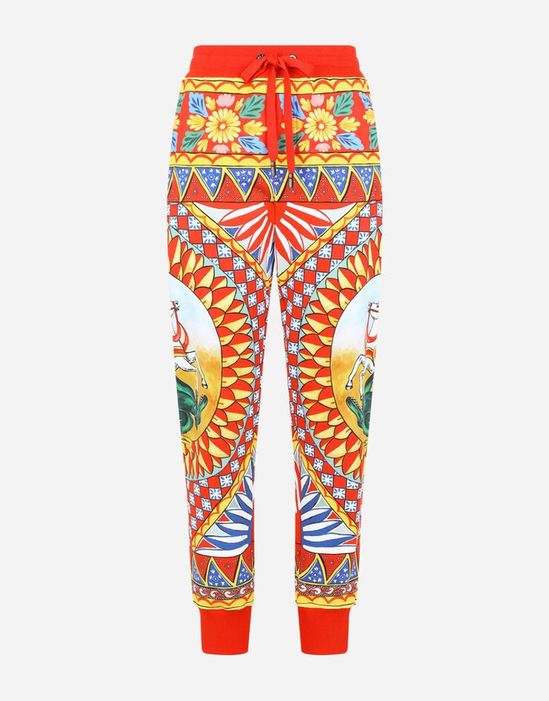 Carretto-print jersey jogging pants 3
