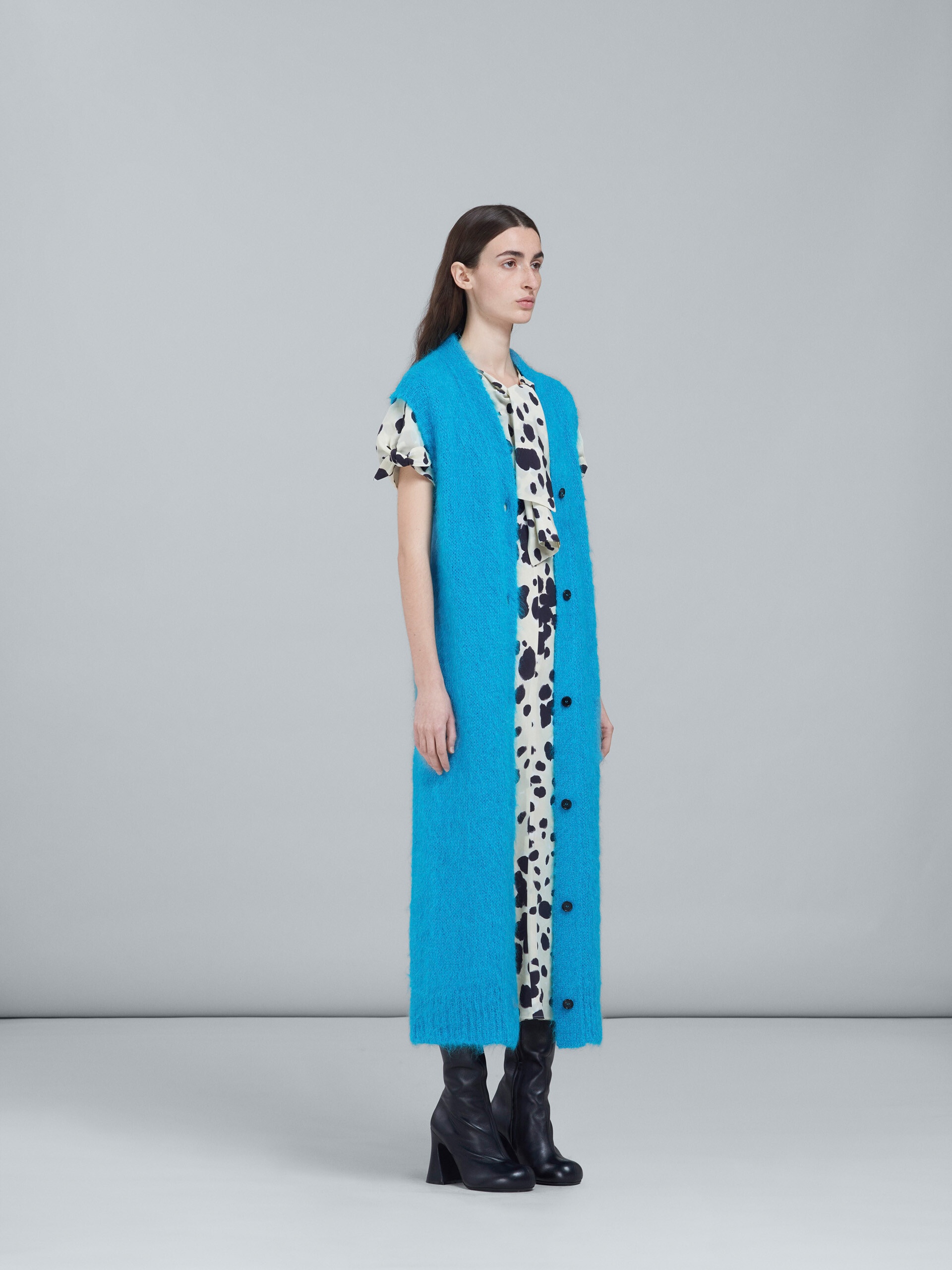 MOHAIR AND WOOL LONG VEST - 6
