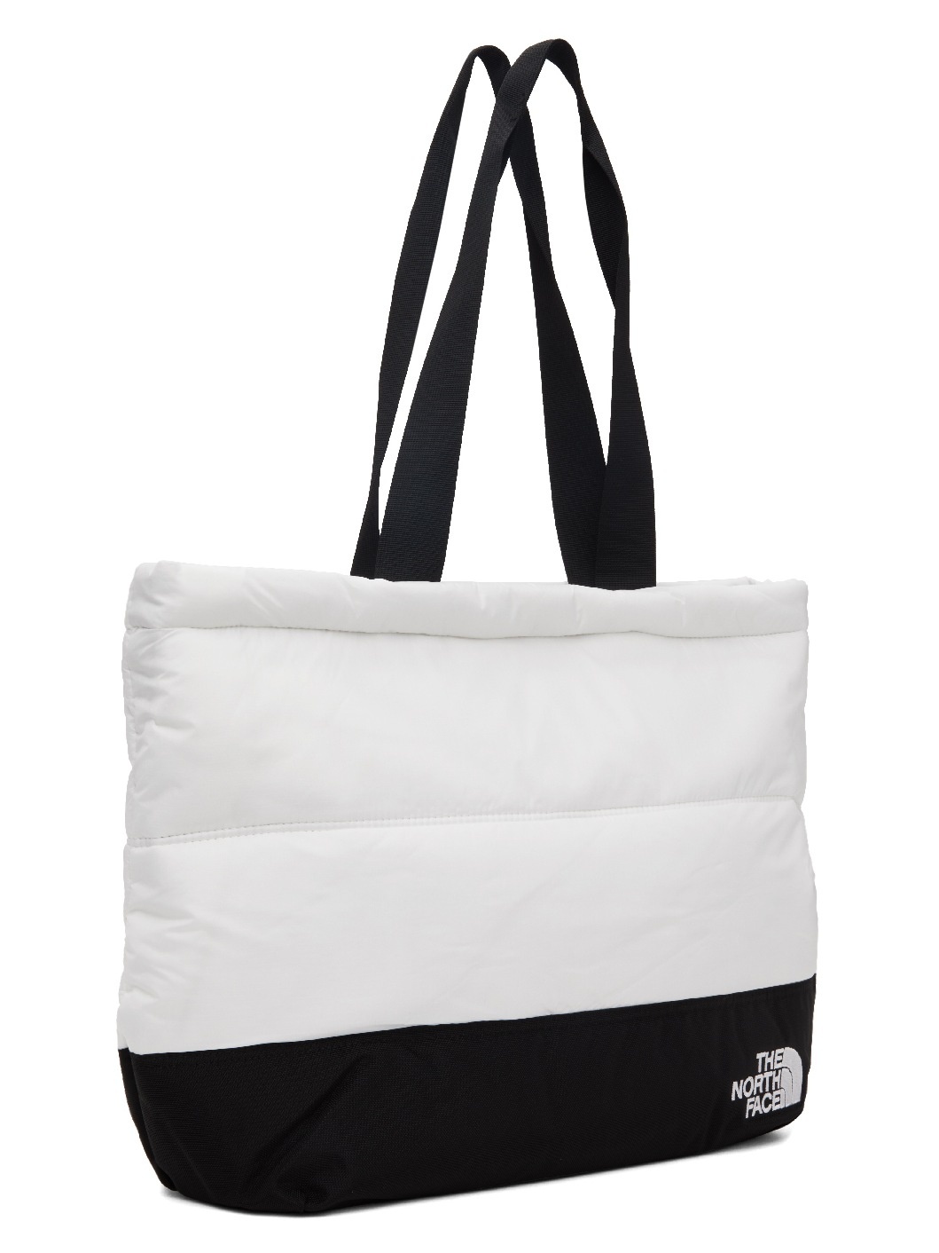 White & Black Nuptse Tote - 2