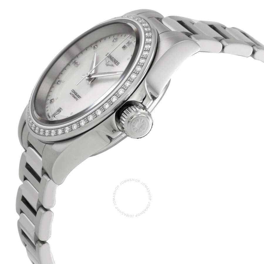 Longines Conquest Automatic Diamond White Mother of Pearl Dial Ladies Watch L3.430.0.87.6 - 2