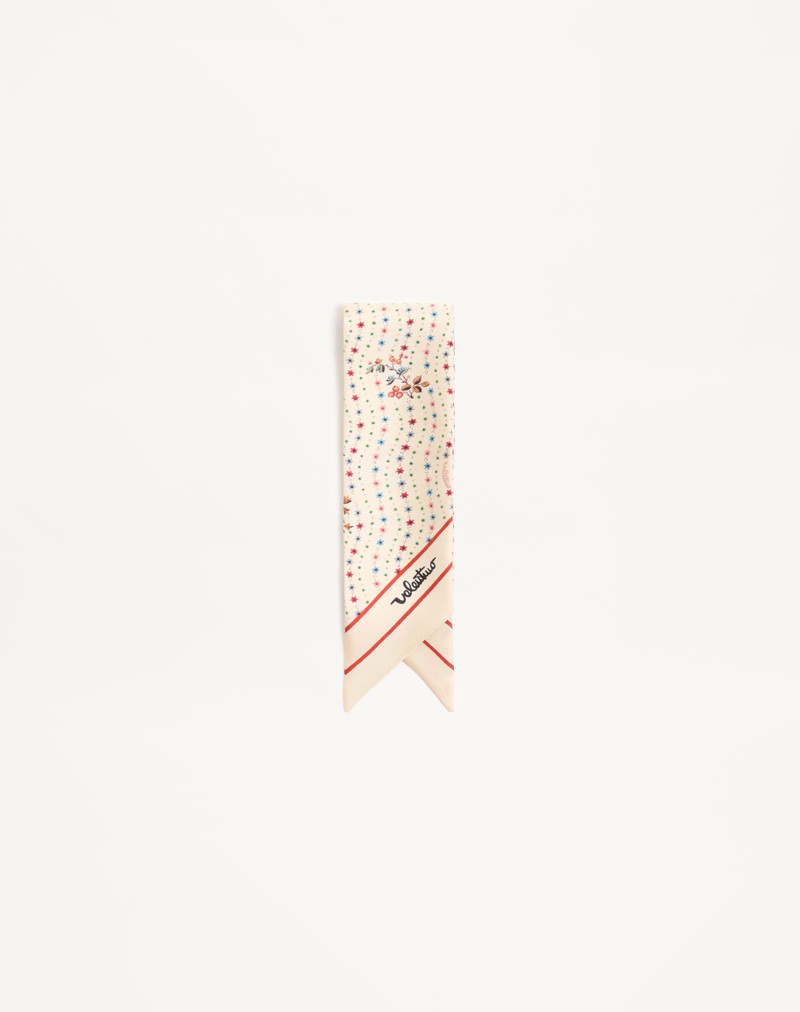 Valentino PAPIER FLOREAL SILK BANDEAU SCARF outlook