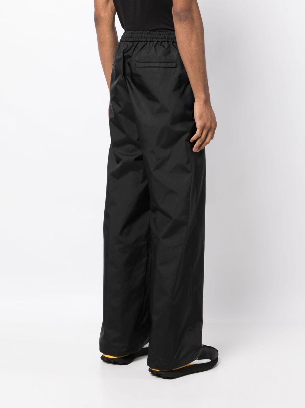 elasticated-waist straight-leg trousers - 4