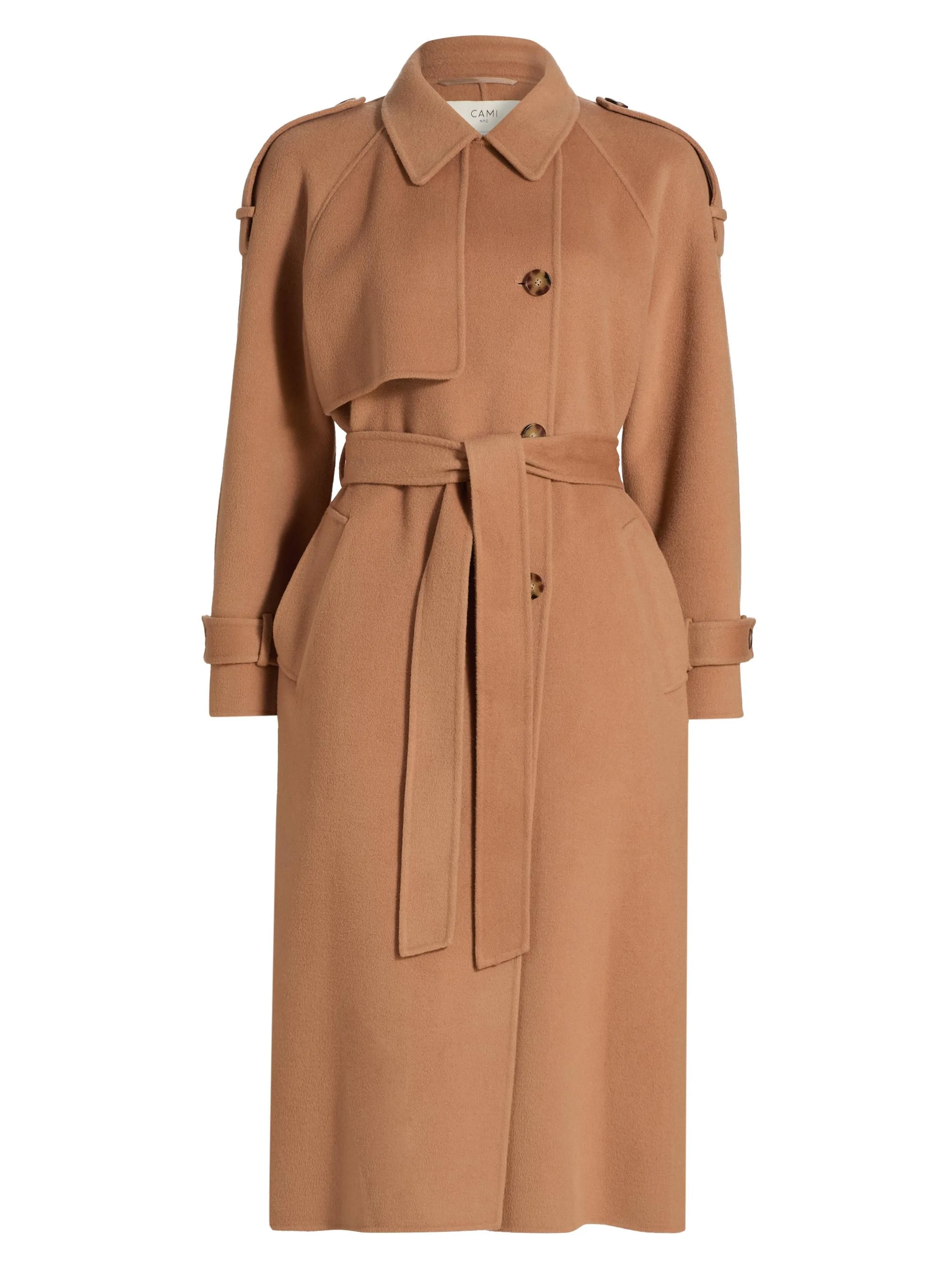 Women's Yennifer Wool-Cashmere Belted Trench Coat - Maple - 1